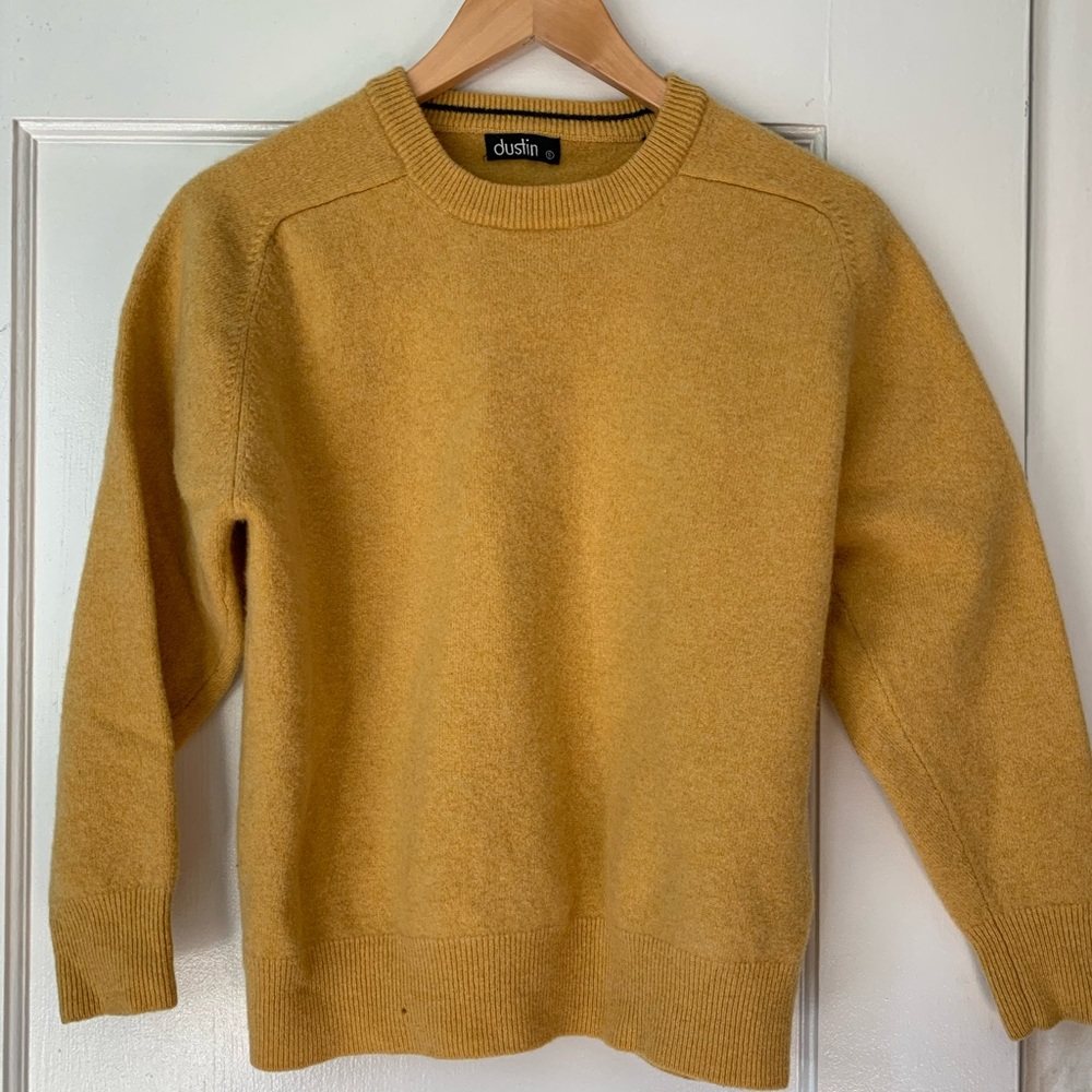 Dustin Lambswool Woolmark Yellow Boyfriend Sweater